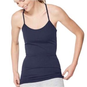 Lululemon Power Pose Tank Light Support For A/B Cup Midnight Navy